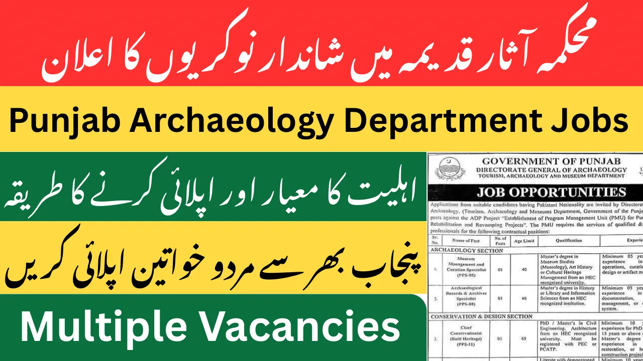 Directorate General of Archaeology Jobs Directorate General of Archaeology Jobs