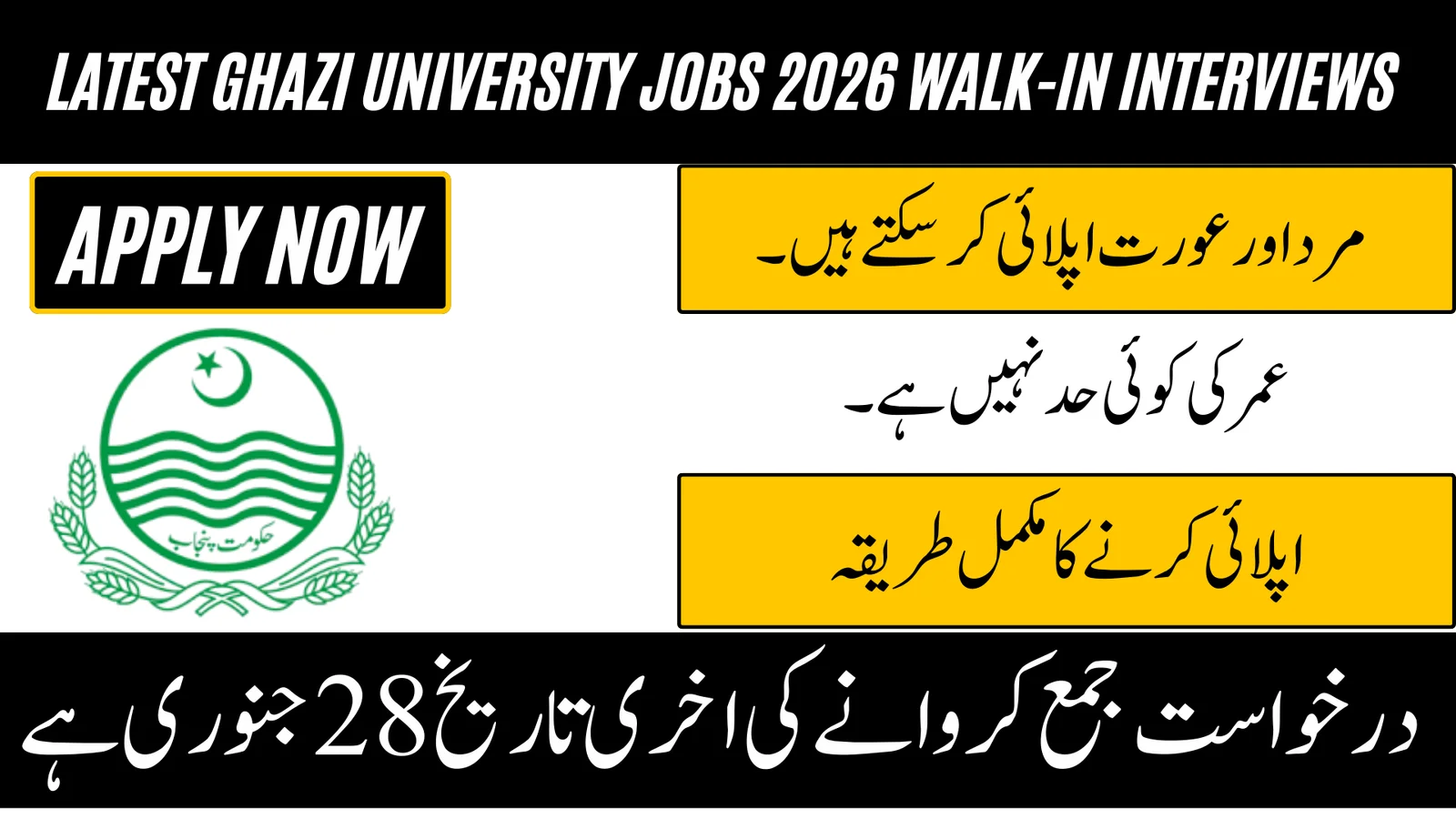 Ghazi University Jobs Ghazi University Jobs