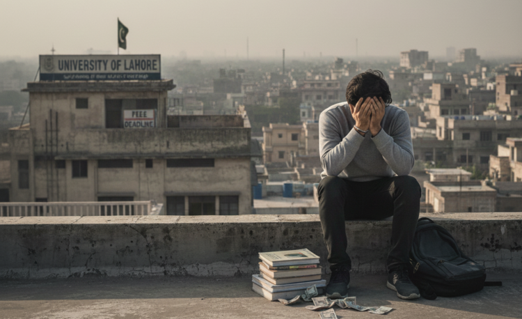 Pakistani students under mental and academic pressure highlighting the rising suicide crisis