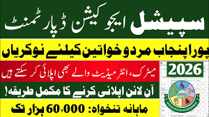 Special Education Department Punjab Jobs 2026 Special Education Department Punjab Jobs 2026
