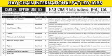 Haq Chain International Pvt Ltd Faisalabad Jobs 2026