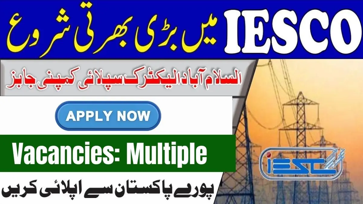 Islamabad Electric Supply Company IESCO Jobs Islamabad Electric Supply Company IESCO Jobs
