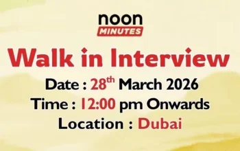 Noon Minutes Walk in Interview in Dubai