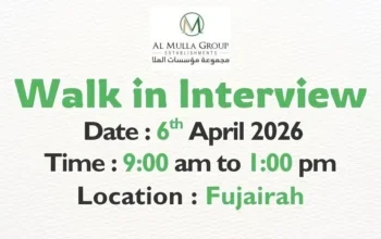Al Mulla Group Walk in Interview in Fujairah
