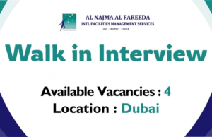 Al Najma Al Fareeda Walk in Interview in Dubai