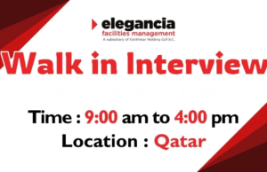 Elegancia Walk in Interview in Qatar